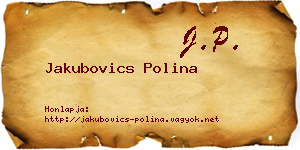 Jakubovics Polina névjegykártya